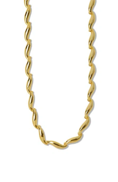 Argento Vivo Sterling Silver Spiral Chain Necklace In Gold