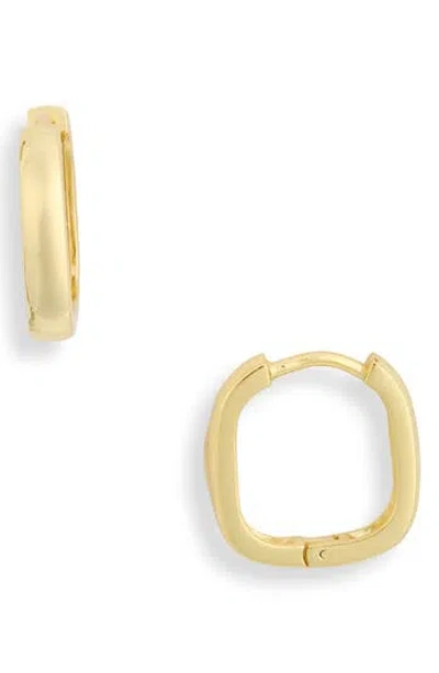 Argento Vivo Sterling Silver Square Hoop Earrings In Gold