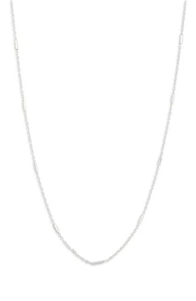 Argento Vivo Sterling Silver Station Bar Necklace In Metallic