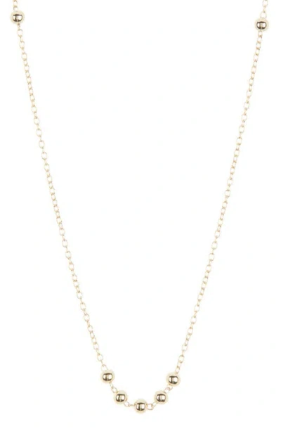 Argento Vivo Sterling Silver Station Beaded Necklace In Gold