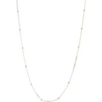 Argento Vivo Sterling Silver Station Chain Necklace In Gold