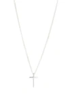 Argento Vivo Sterling Silver Sterling Silver Cross Pendant Necklace In Metallic