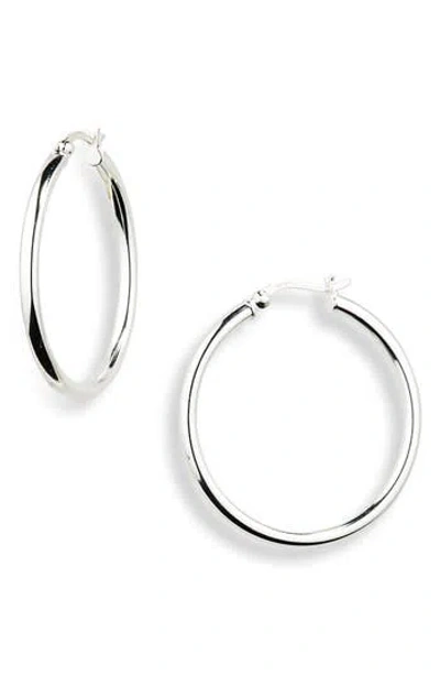 Argento Vivo Sterling Silver Sterling Silver Hoop Earrings In Metallic