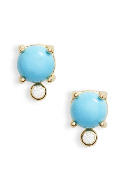 Argento Vivo Sterling Silver Stone Stud Earrings In Blue