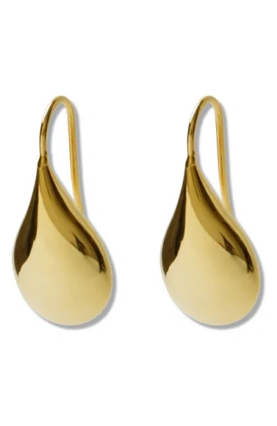 Argento Vivo Sterling Silver Teardrop Earrings In Gold