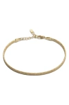 Argento Vivo Sterling Silver Texture Memory Bracelet In Gold