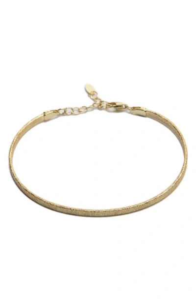 Argento Vivo Sterling Silver Texture Memory Bracelet In Gold