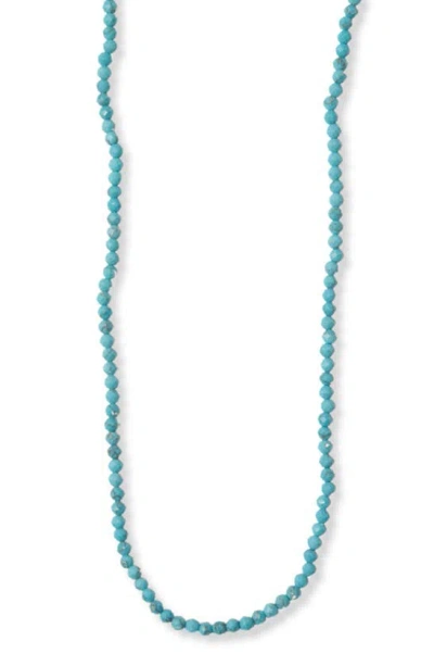 Argento Vivo Sterling Silver Turquoise Beaded Necklace In Blue