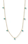 Argento Vivo Sterling Silver Turquoise Shaker Necklace In Gold