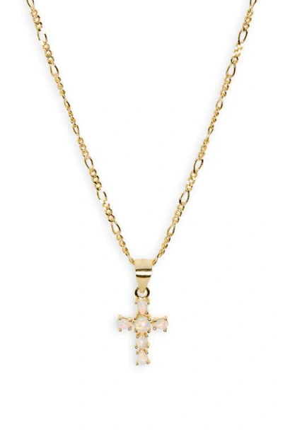Argento Vivo Sterling Silver Liquid Cross Pendant Necklace In Gold