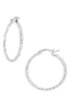 Argento Vivo Sterling Silver Twist Hoop Earrings In Silver
