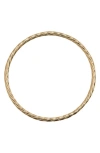 Argento Vivo Sterling Silver Twisted Bangle Bracelet In Gold