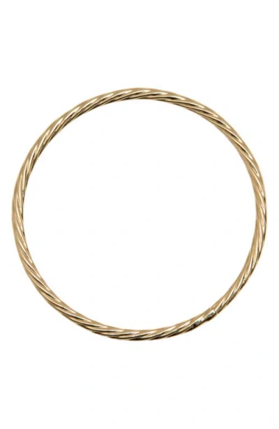 Argento Vivo Sterling Silver Twisted Bangle Bracelet In Gold