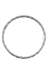 Argento Vivo Sterling Silver Twisted Bangle Bracelet In Metallic