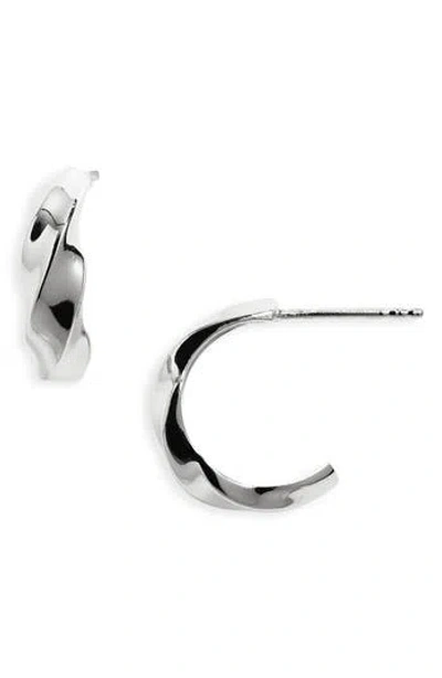 Argento Vivo Sterling Silver Twisted Hoop Earrings