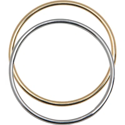 ARGENTO VIVO ARGENTO VIVO STERLING SILVER TWO-TONE BANGLE SET