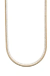 Argento Vivo Sterling Silver Two-tone Flat Snake Chain Necklace In Multi