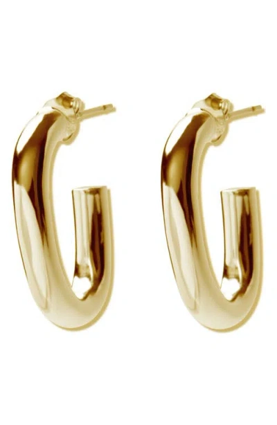 Argento Vivo Sterling Silver U-shape Hoop Earrings In Gold