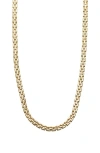 Argento Vivo Sterling Silver Watchband Chain Necklace In Gold