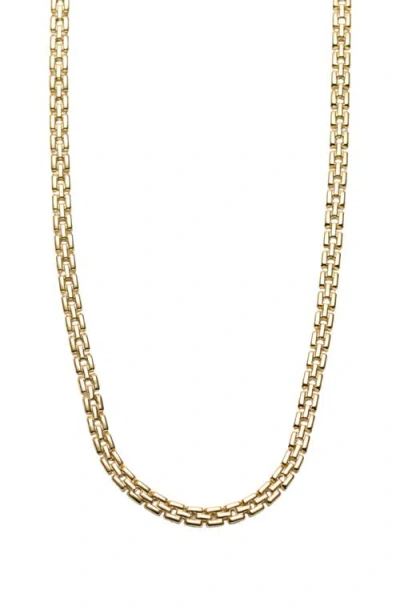 Argento Vivo Sterling Silver Watchband Chain Necklace In Gold