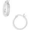 Argento Vivo Sterling Silver Wide Hoop Earrings In Metallic