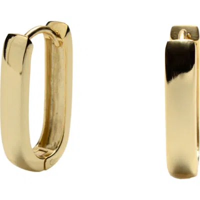 Argento Vivo Sterling Silver Wide Oblong Hoop Earrings