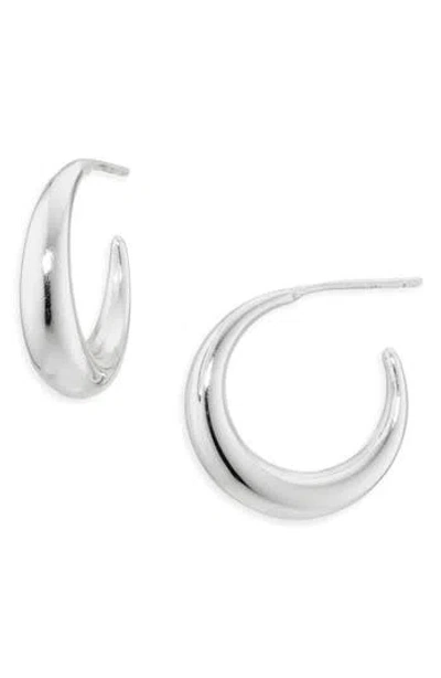 Argento Vivo Tapered Hoop Earrings In Metallic