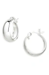 Argento Vivo Tapered Hoop Earrings In Silver