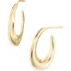 Argento Vivo Tapered Oval Hoop Earrings