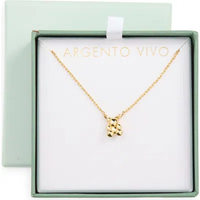 Argento Vivo Teddy Pendant Necklace In Gold