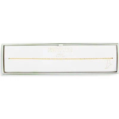 Argento Vivo Textured Chain Anklet In Gold