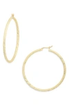 Argento Vivo Textured Hoop Earrings In Gold