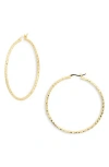 Argento Vivo Textured Hoop Earrings In Gold