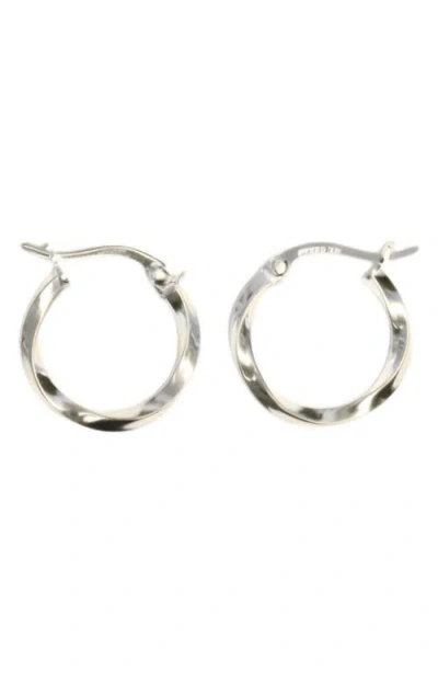 Argento Vivo Textured Hoop Earrings In Metallic
