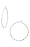 Argento Vivo Textured Hoop Earrings In Metallic