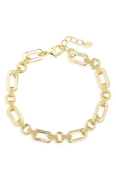 Argento Vivo Textured Link Bracelet In Gold