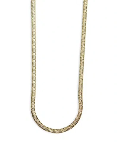 Argento Vivo Textured Snake Chain Collar Necklace, 15.5-17.5 In Gold