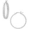 Argento Vivo Triple Graduated Hoop Earrings In Silver