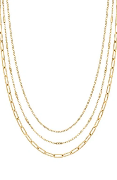 Argento Vivo Triple Layer Chain Necklace In Transparent