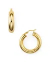 Argento Vivo Curved Edge Hoop Earrings In 14k Gold-plated Sterling Silver, 14k Rose Gold-plated Sterling Silver O In Gold