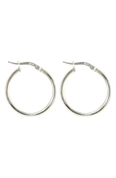 Argento Vivo Tubular Hoop Earrings In Gray