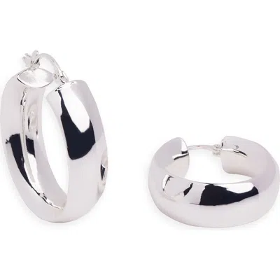 Argento Vivo Tubular Hoop Earrings In Silver