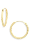 Argento Vivo Twisted Endless Hoop Earrings In Gold