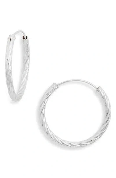 Argento Vivo Twisted Endless Hoop Earrings In Metallic