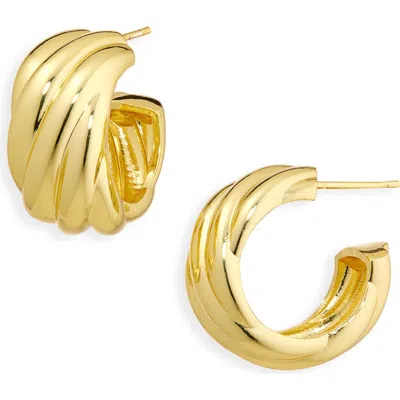 Argento Vivo Twisted Hoop Earrings In Gold
