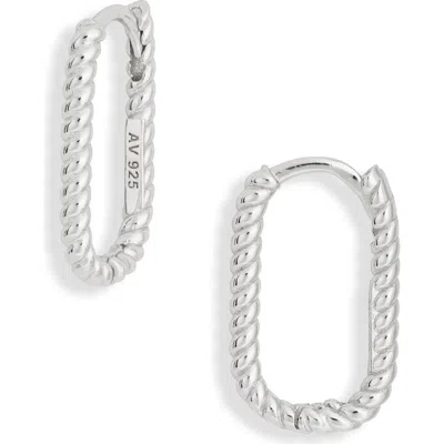 Argento Vivo Twisted Hoop Earrings In Silver