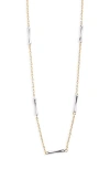 Argento Vivo Two Tone Bar Station Necklace In Gold