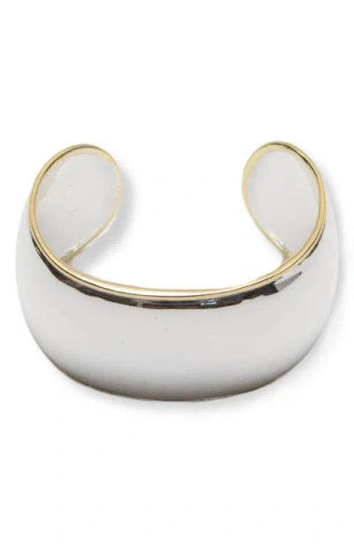 Argento Vivo Two-tone Convex Cuff Bracelet In Two Tone