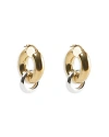 Argento Vivo Two Tone Double Hoop Earrings In Gold/silver