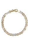 Argento Vivo Two-tone Link Bracelet In Gold